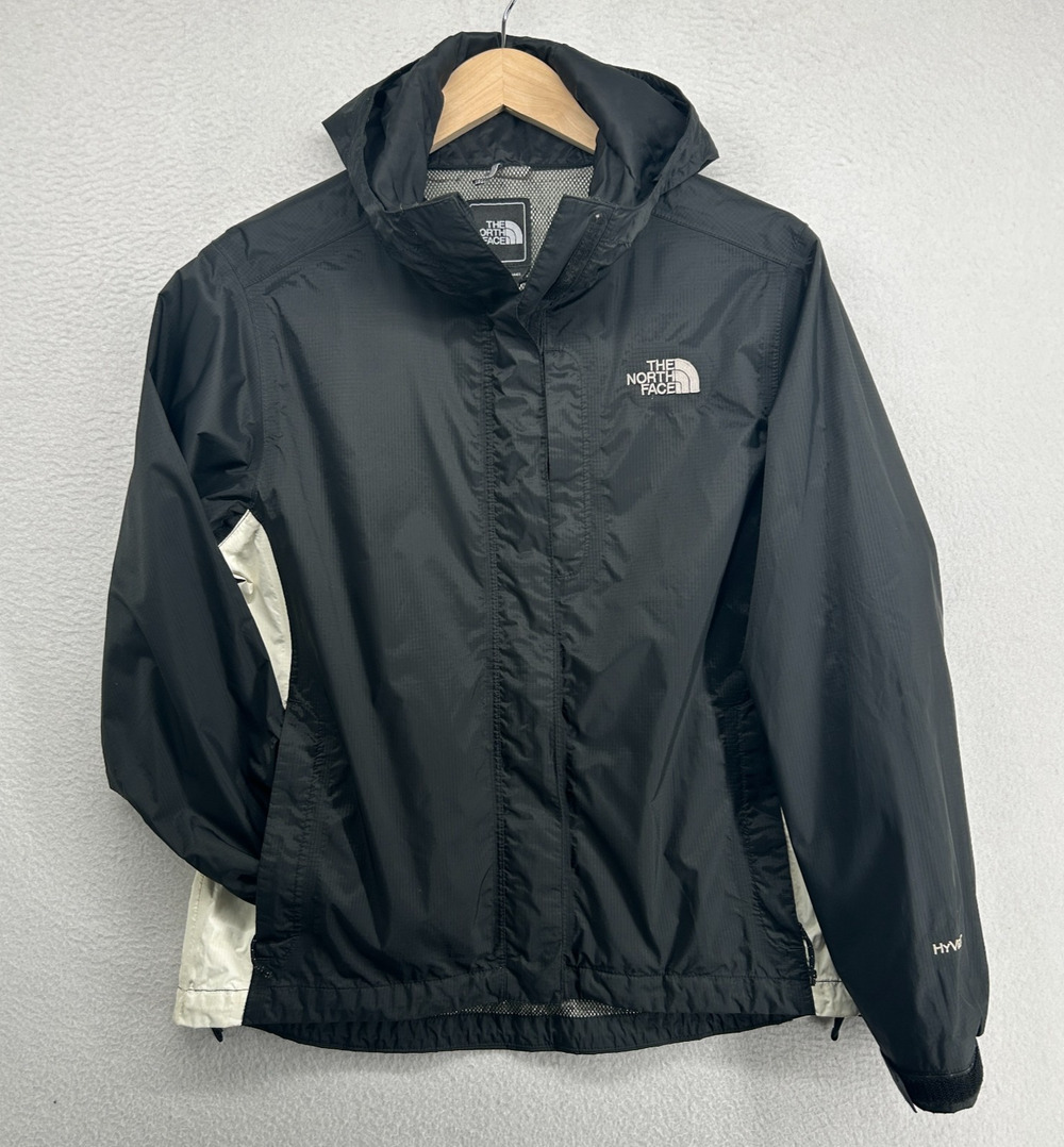 THE NORTH FACE Jacket Womens S Hyvent Raincoat Hoodie Ripstop Nylon Black